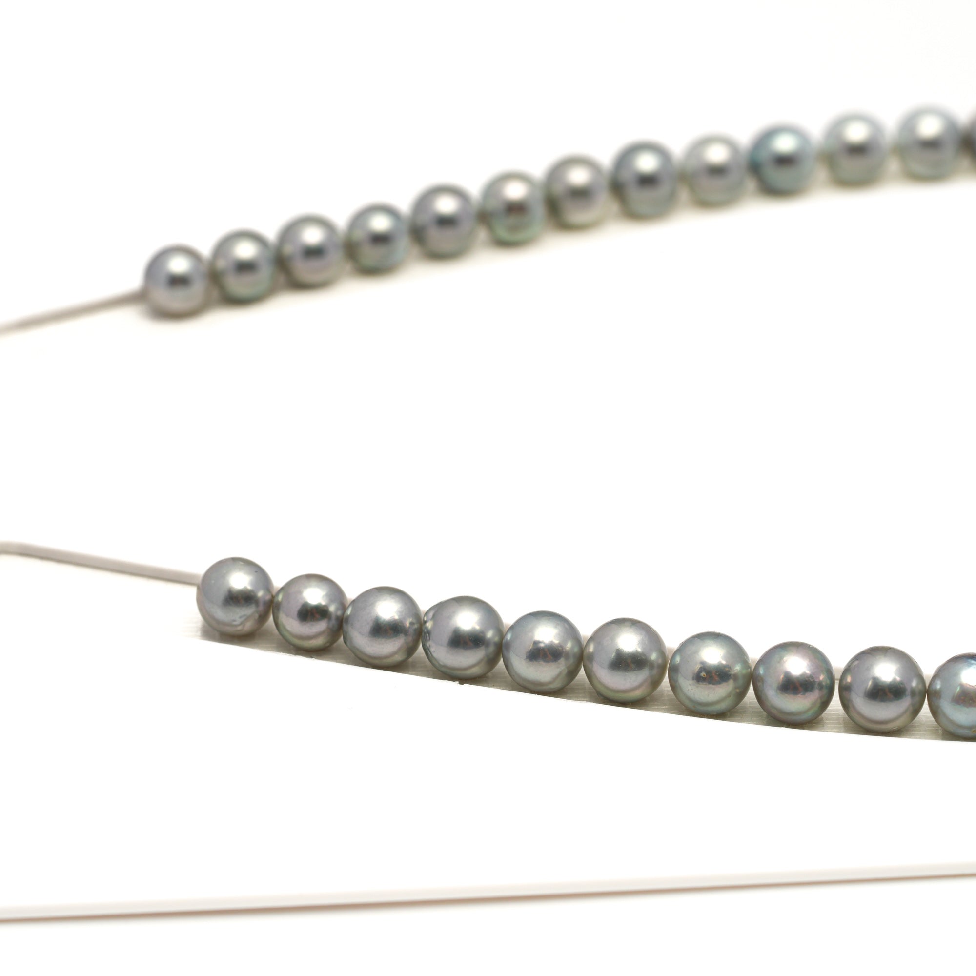 52pcs Akoya Pearl "High Luster" Silver Mix 7.2-7.7mm - SR/NR AAA/AA Quality Necklace AKNL1754 CMA1