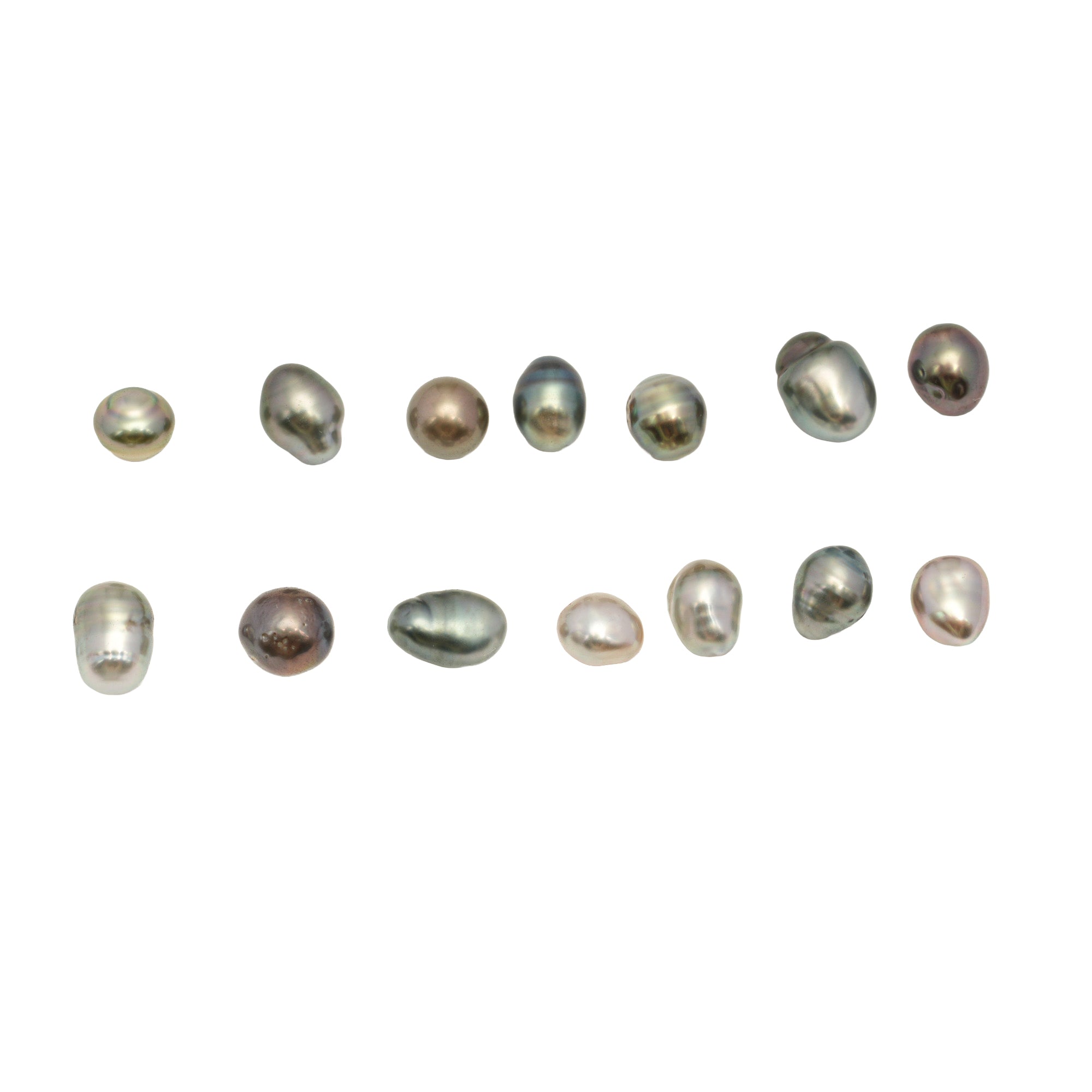 14pcs Mix 5-6mm - 5.6g KESHI AAA Quality Tahitian Pearl Keshi MP559 CM3