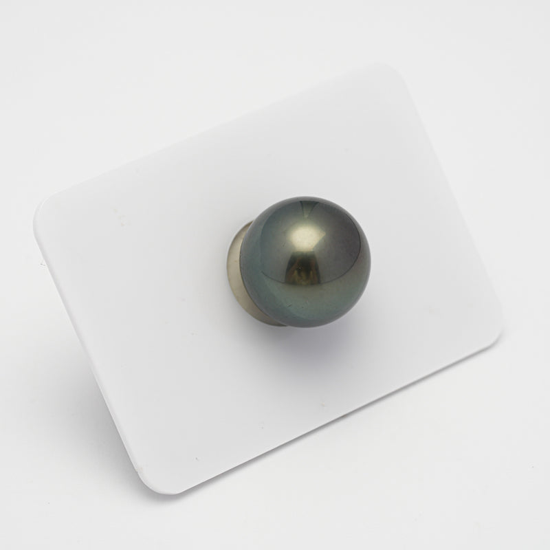 1pcs Dark Green 14.2mm - R AAA/AA Quality Tahitian Pearl Single LP1079