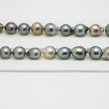 40pcs Multicolor 8-10mm - SB AAA Quality Tahitian Pearl Necklace NL1526