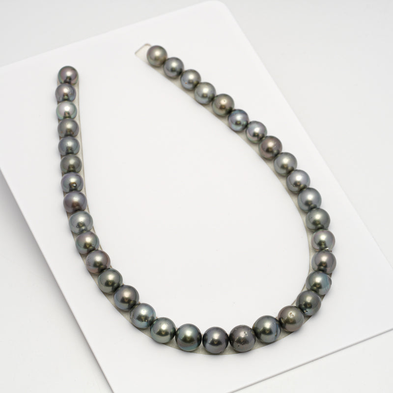 36pcs Light 11-13mm - SR/NR AA/A Quality Tahitian Pearl Necklace NL1627 THMIX3