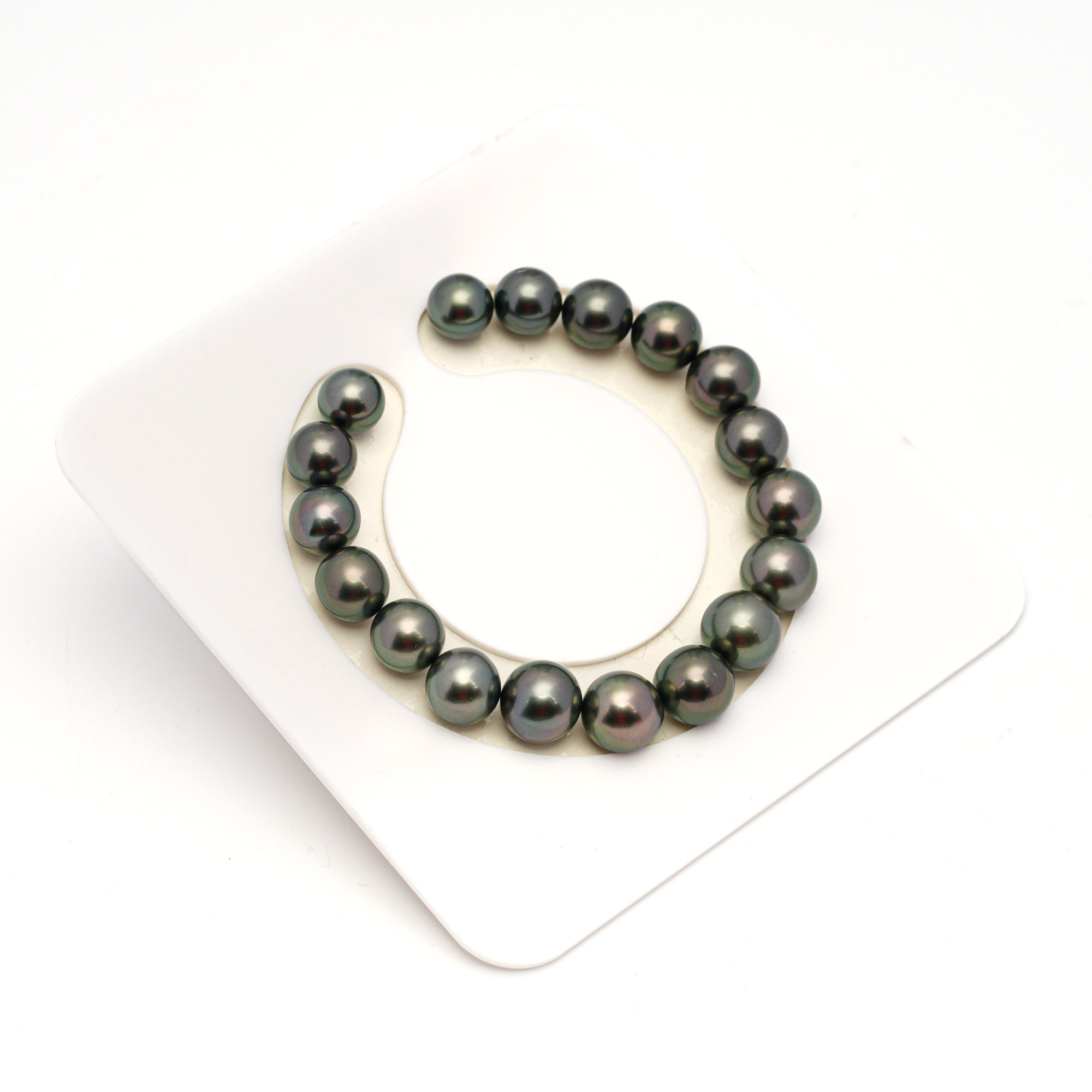 18pcs Deep Green 9-10mm - SR/NR TOP/AAA Quality Tahitian Pearl Bracelet BR2244 CMP8
