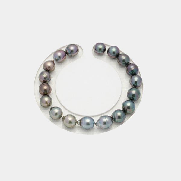 18pcs Multicolor 8mm - SB AAA/AA Quality Tahitian Pearl Bracelet BR2040 OR7