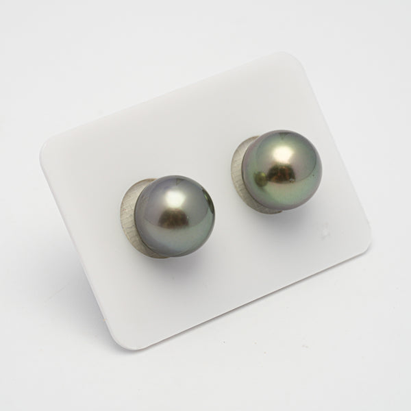 2pcs Light 12-12.2mm - RSR AA/AAA Quality Tahitian Pearl Pair ER1483 TH2