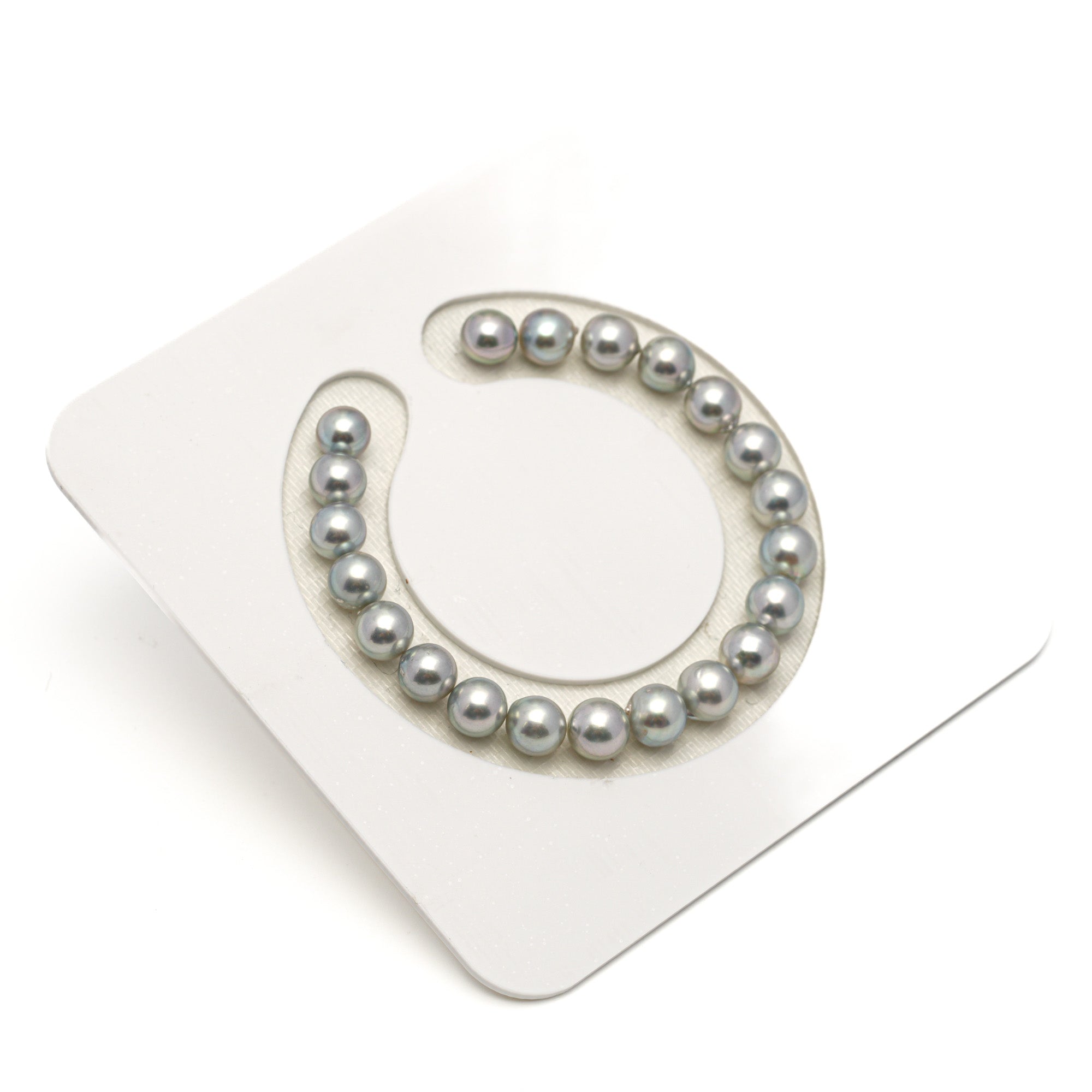 21pcs Akoya Pearl Silver Mix 7.1-7.7mm - SB/NR AA/AAA Quality Bracelet AKBR2422 CMA1