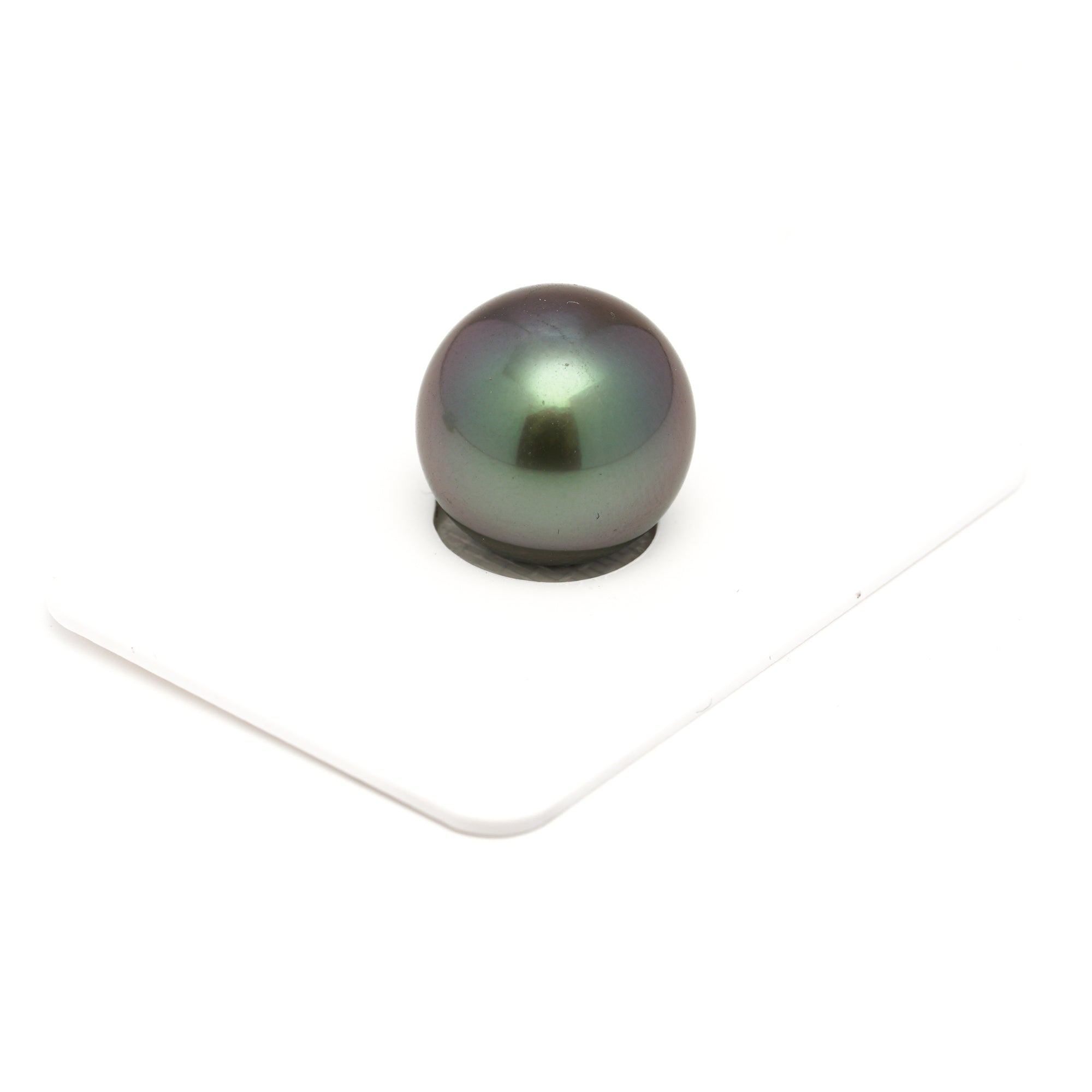Rare "Top Luster" Aubergine 15.2mm - SR/NR AAA Quality Tahitian Pearl Single Certified SK155522