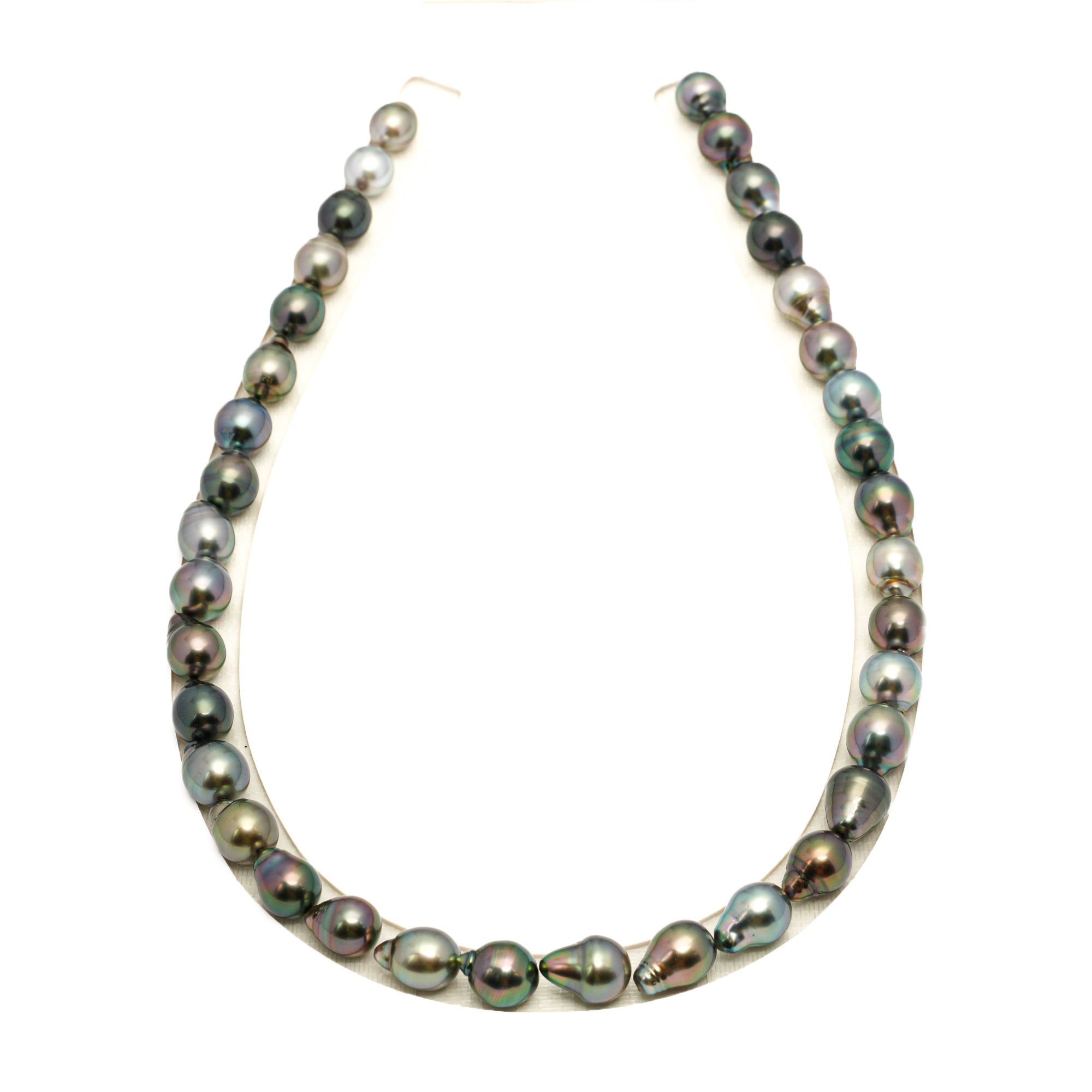 36pcs "High Luster" Multicolor 8-10mm - SB/CL AAA Quality Tahitian Pearl Necklace NL1788 LP2