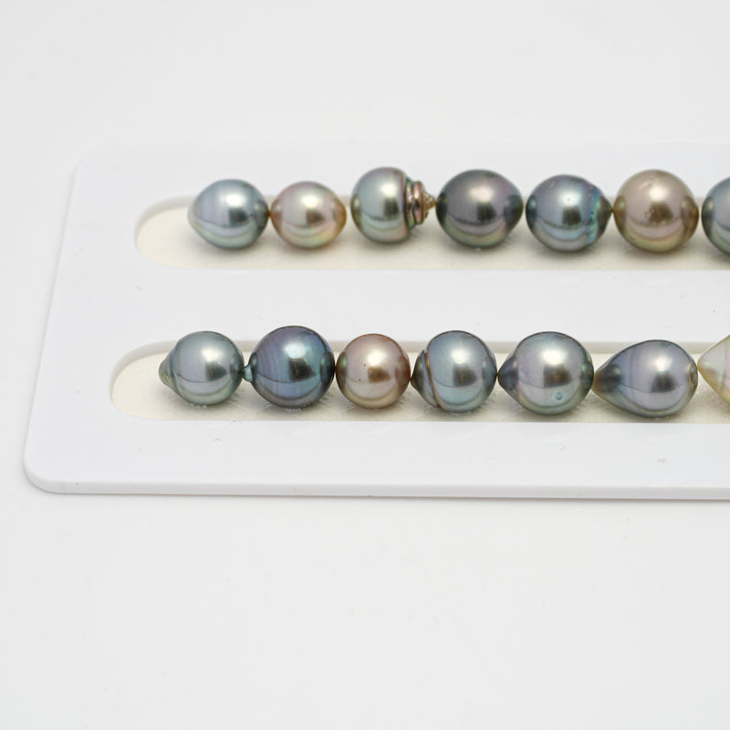 40pcs Multicolor 8-10mm - SB AAA Quality Tahitian Pearl Necklace NL1526