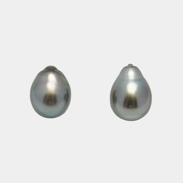 2pcs Light 10.5-10.6mm - SB AAA Quality Tahitian Pearl Pair ER1542 A101