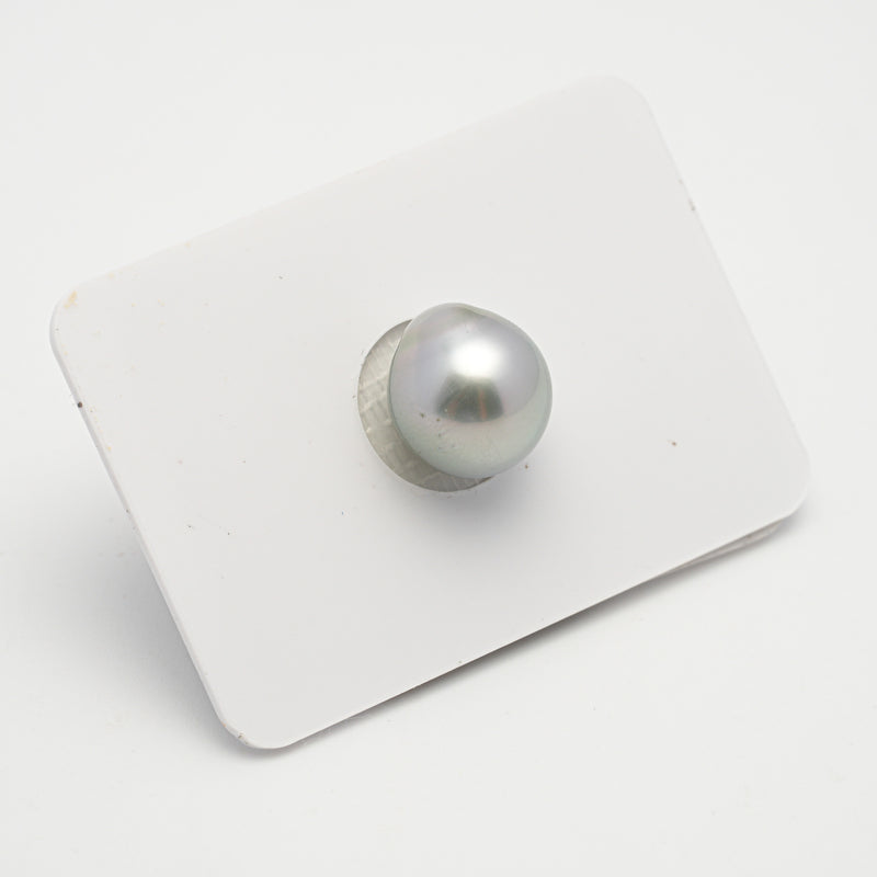 1pcs "High Luster" Silver Gray 11.1mm - SB AAA Quality Tahitian Pearl Single LP1993 MI1