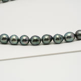 40pcs Blue 8-12mm - SB/NR AAA Quality Tahitian Pearl Necklace NL1587 HL3