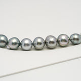 42pcs "High Luster" Silver Mix 8-10mm - CL/SB AAA/AA Quality Tahitian Pearl Necklace NL1597 HL3