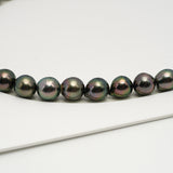 43pcs "High Luster" Peacock 8-12mm - SB AAA/AA Quality Tahitian Pearl Necklace NL1610 HL3