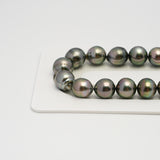 44pcs Green Mix 8-10mm - CL/SB AAA/AA Quality Tahitian Pearl Necklace NL1640 HL3