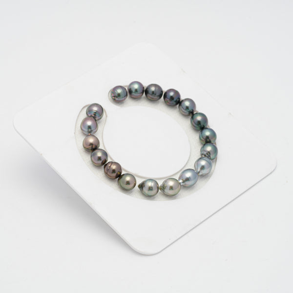 18pcs Multicolor 8mm - SB AAA/AA Quality Tahitian Pearl Bracelet BR2040 OR7