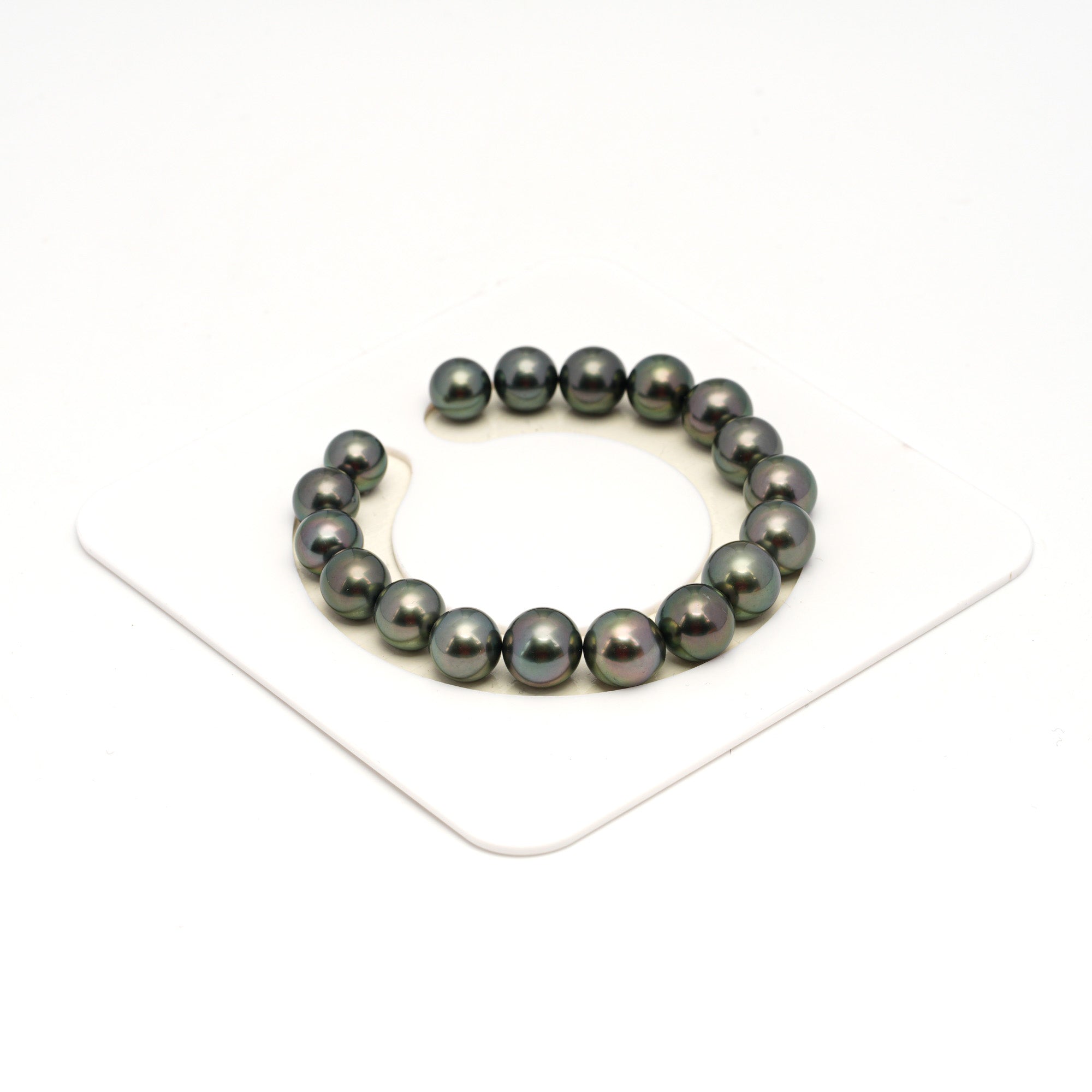 18pcs Deep Green 9-10mm - SR/NR TOP/AAA Quality Tahitian Pearl Bracelet BR2244 CMP8