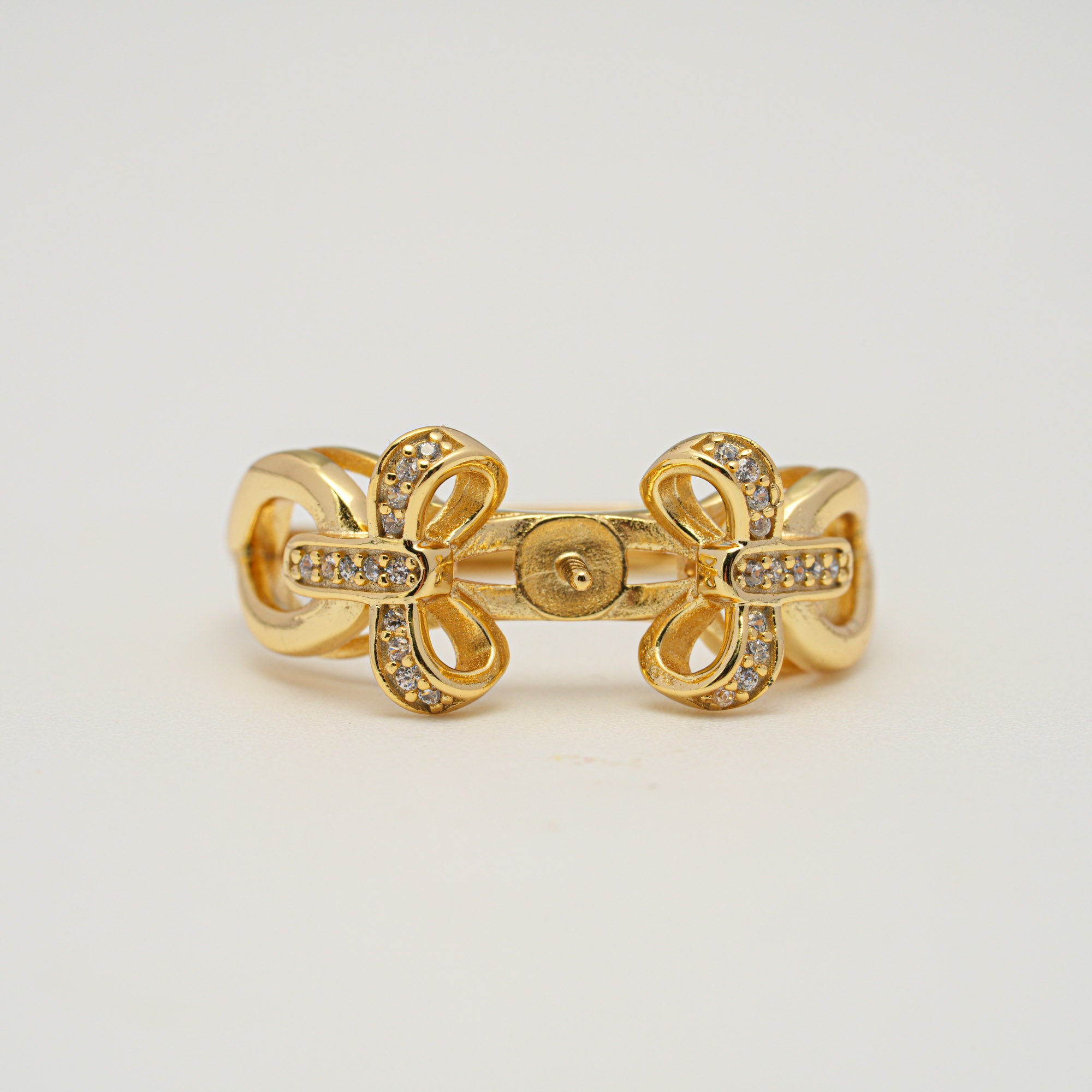 Adjustable Ring 925 Silver for pearl SC549G