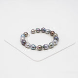 17pcs "High Luster" Multicolor 8-9mm - CL/SB AAA/AA Quality Tahitian Pearl Bracelet BR2014 OR7