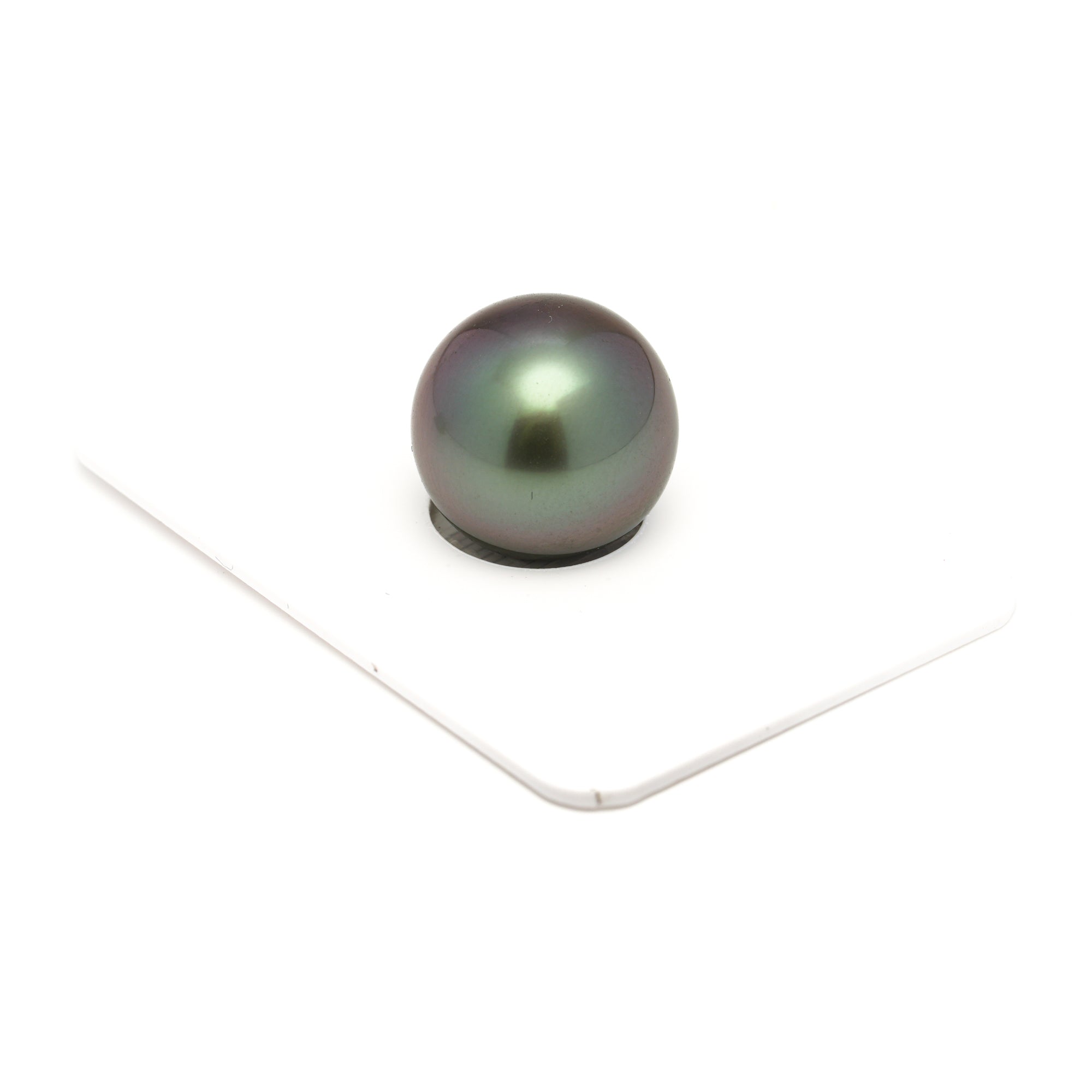 Rare "Top Luster" Aubergine 15.2mm - SR/NR AAA Quality Tahitian Pearl Single Certified SK155522