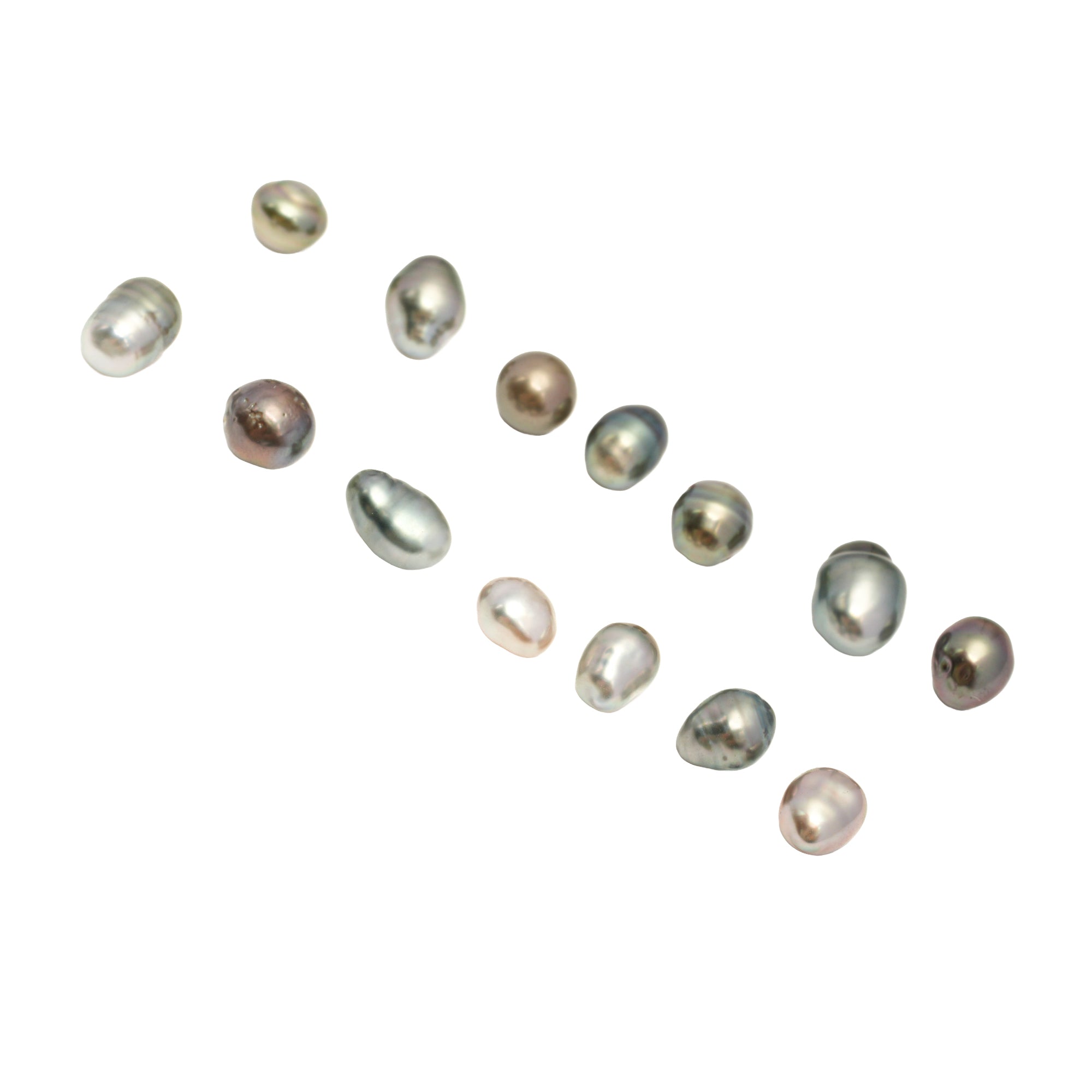 14pcs Mix 5-6mm - 5.6g KESHI AAA Quality Tahitian Pearl Keshi MP559 CM3