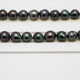 46pcs "Top Luster" Purple 8-10mm - SB AAA Quality Tahitian Pearl Necklace NL1511 THMIX2