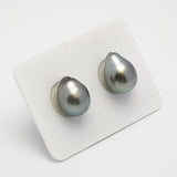 2pcs Light 10.5-10.6mm - SB AAA Quality Tahitian Pearl Pair ER1542 A101