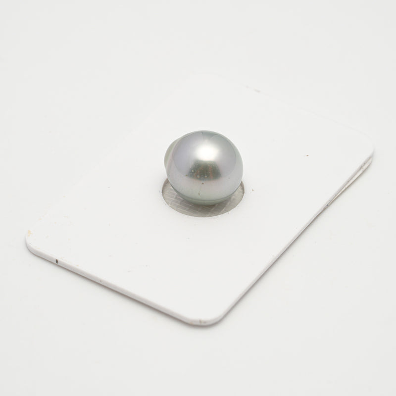 1pcs "High Luster" Silver Gray 11.1mm - SB AAA Quality Tahitian Pearl Single LP1993 MI1