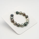 13pcs "High Luster" Multicolor 10-12mm - CL/SB AAA/AA Quality Tahitian Pearl Bracelet BR2188 HL3