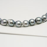 42pcs "High Luster" Silver Mix 8-10mm - CL/SB AAA/AA Quality Tahitian Pearl Necklace NL1597 HL3