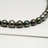 43pcs "High Luster" Peacock 8-12mm - SB AAA/AA Quality Tahitian Pearl Necklace NL1610 HL3