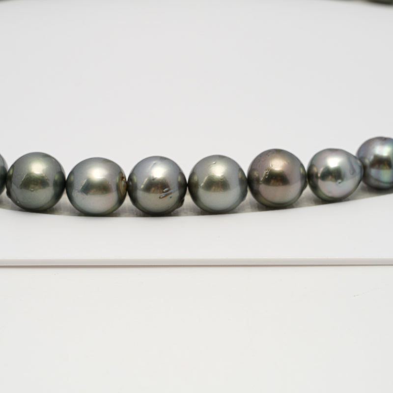 36pcs Light 11-13mm - SR/NR AA/A Quality Tahitian Pearl Necklace NL1627 THMIX3