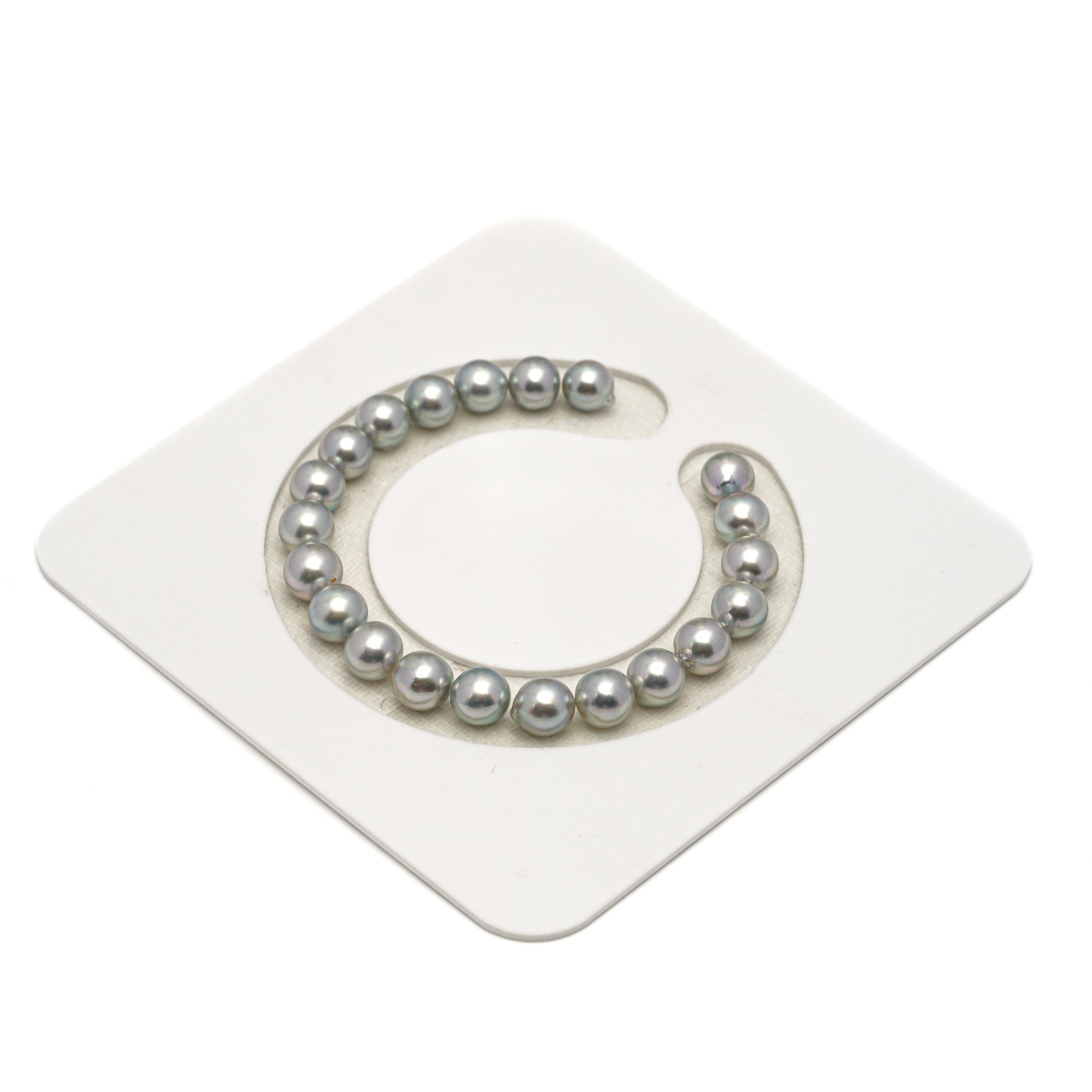 21pcs Akoya Pearl Silver Mix 7.1-7.7mm - SB/NR AA/AAA Quality Bracelet AKBR2422 CMA1