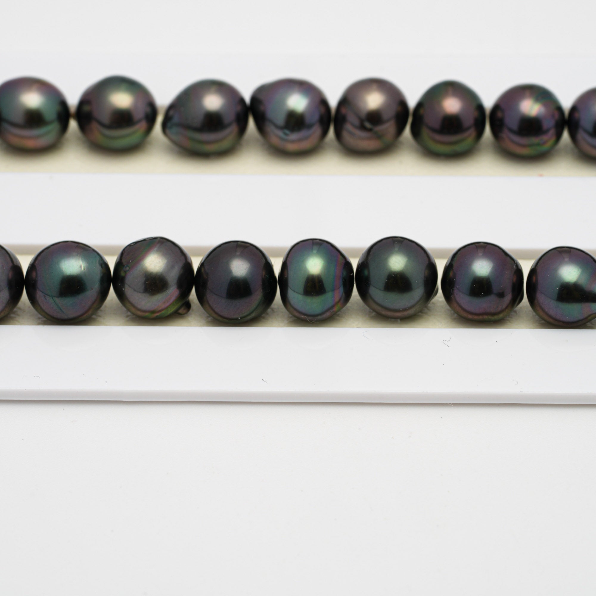 46pcs "Top Luster" Purple 8-10mm - SB AAA Quality Tahitian Pearl Necklace NL1511 THMIX2