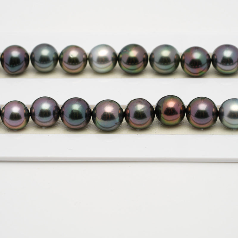 47pcs "High Luster" Multicolor 8-11mm - SR/NR AAA Quality Tahitian Pearl Necklace NL1523 OR6