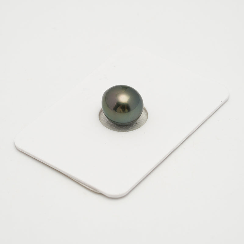 1pcs Green 10mm - DROP TOP Quality Tahitian Pearl Single LP2018 OR7