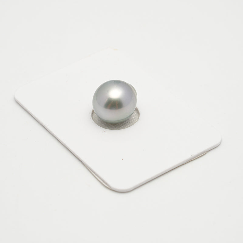 1pcs "High Luster" Silver Gray 11.1mm - SB AAA Quality Tahitian Pearl Single LP1993 MI1