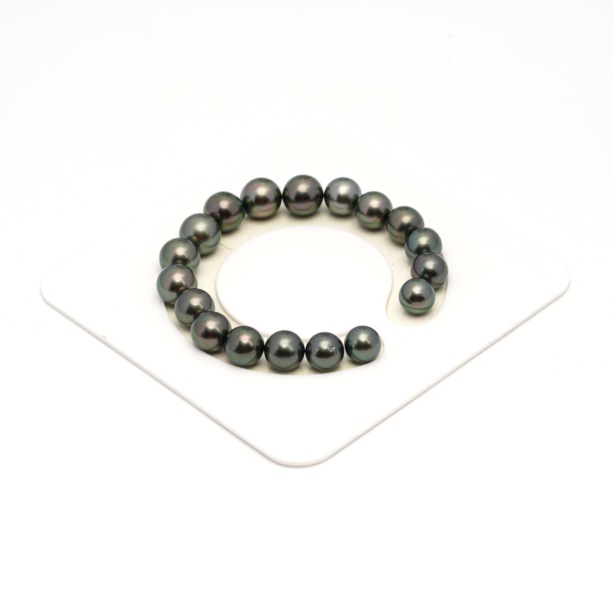 18pcs Deep Green 9-10mm - SR/NR TOP/AAA Quality Tahitian Pearl Bracelet BR2244 CMP8