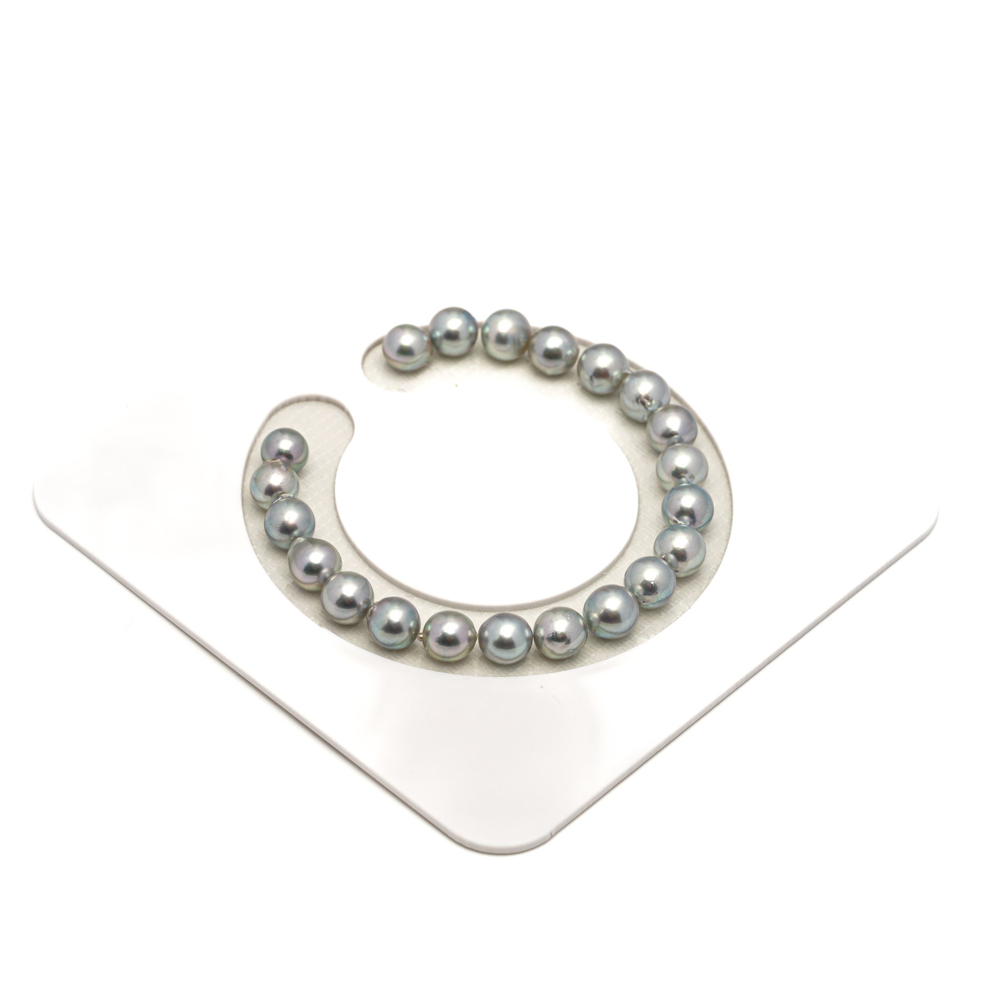 21pcs Akoya Pearl "High Luster" Silver Mix 7-7.8mm - SB/NR AA/AAA Quality Bracelet AKBR2395 CMA1