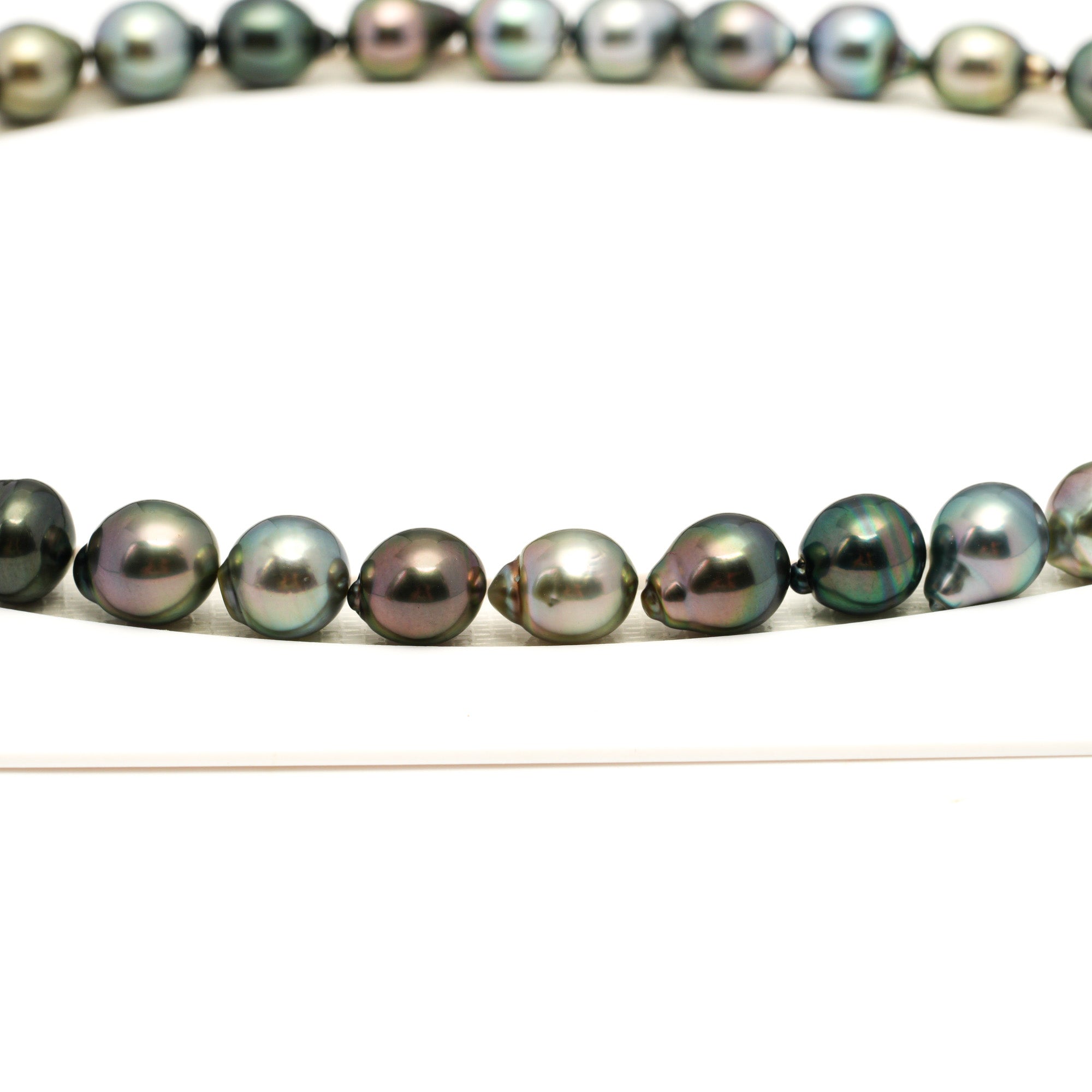 36pcs "High Luster" Multicolor 8-10mm - SB/CL AAA Quality Tahitian Pearl Necklace NL1788 LP2