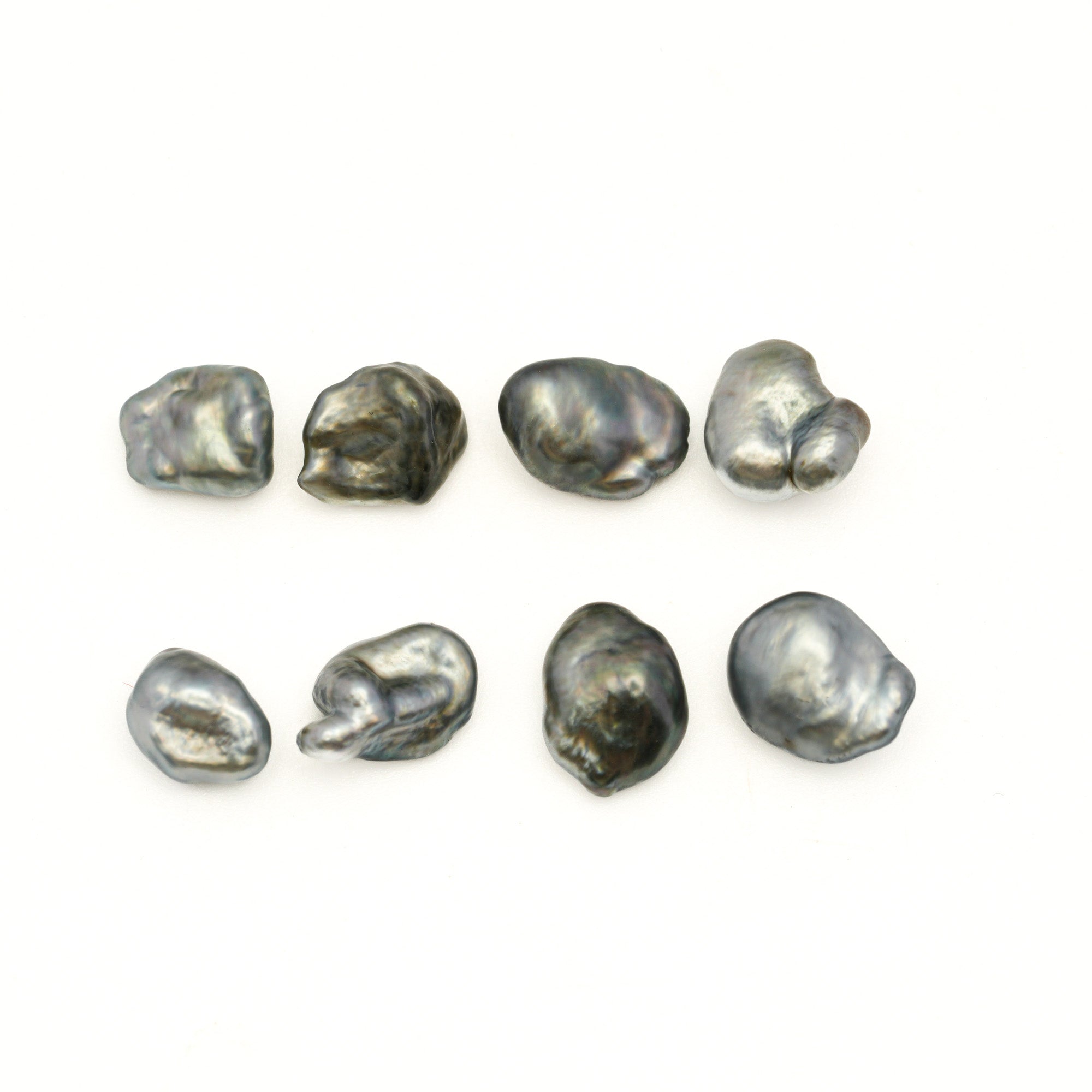 8pcs Silver 5-6mm - 3.8g KESHI AAA Quality Tahitian Pearl Keshi MP560 CM3