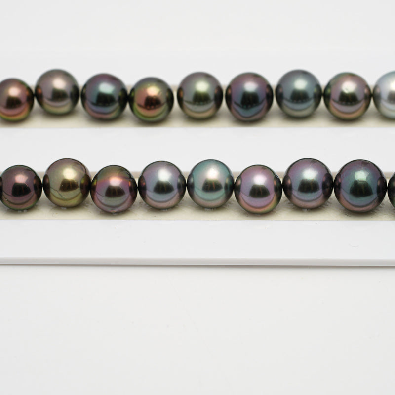 47pcs "High Luster" Multicolor 8-11mm - SR/NR AAA Quality Tahitian Pearl Necklace NL1523 OR6