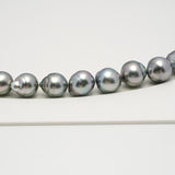 42pcs "High Luster" Silver Mix 8-10mm - CL/SB AAA/AA Quality Tahitian Pearl Necklace NL1597 HL3