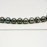 43pcs "High Luster" Peacock 8-12mm - SB AAA/AA Quality Tahitian Pearl Necklace NL1610 HL3