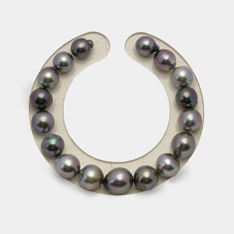 17pcs "Blooming" Cherry Mix Bracelet - Semi-Baroque 8-10mm AAA Quality Tahitian Pearl BR1135 TH1