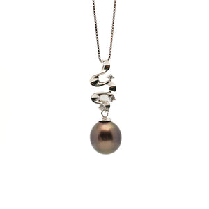 1pcs Tahitian Pearl Pendant 925 Silver SHM1580 CMP6