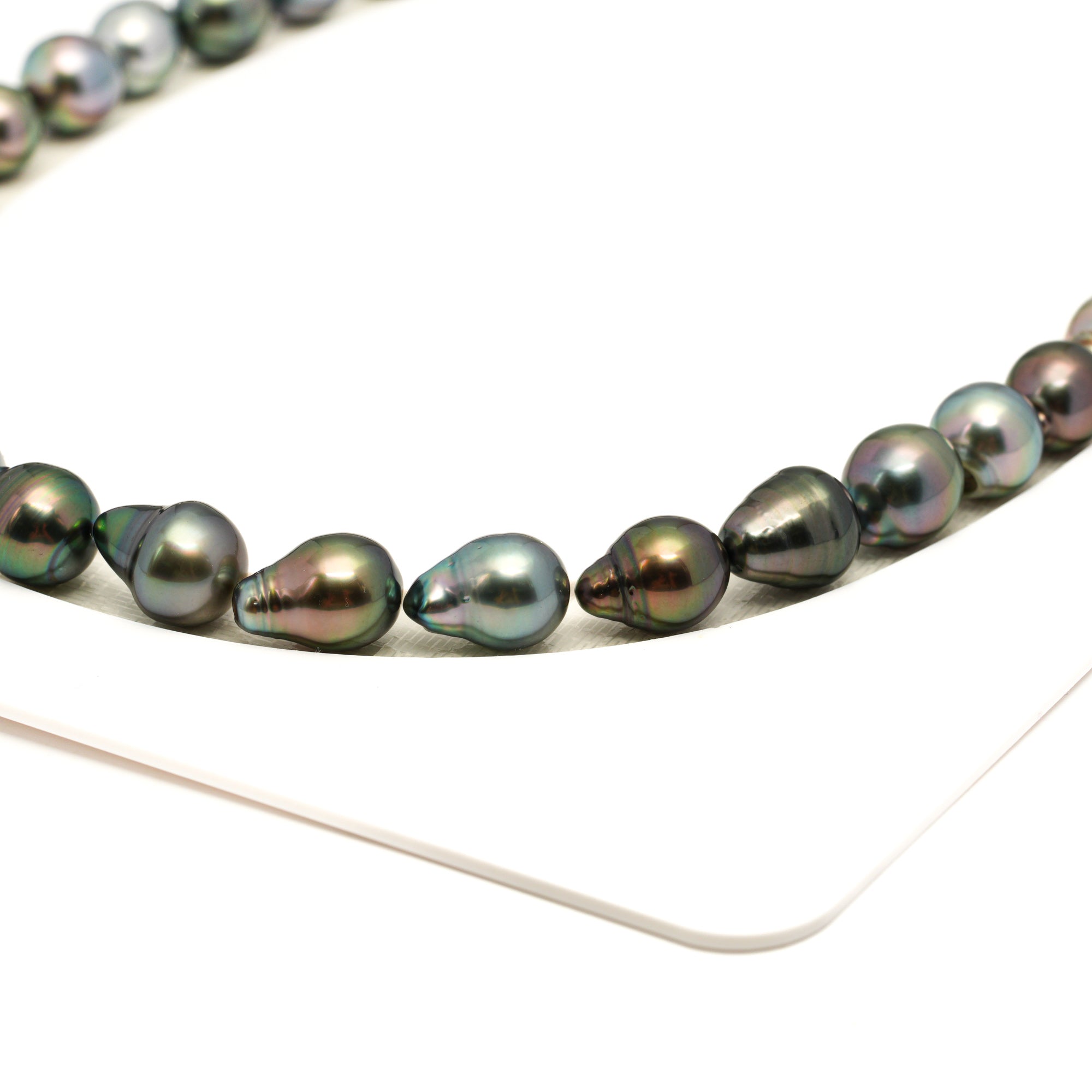 36pcs "High Luster" Multicolor 8-10mm - SB/CL AAA Quality Tahitian Pearl Necklace NL1788 LP2
