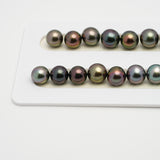 47pcs "High Luster" Multicolor 8-11mm - SR/NR AAA Quality Tahitian Pearl Necklace NL1523 OR6