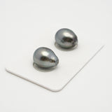 2pcs Light 10.5-10.6mm - SB AAA Quality Tahitian Pearl Pair ER1542 A101