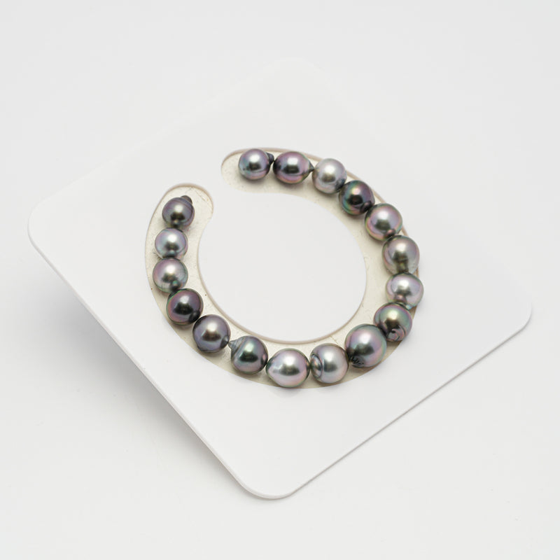 17pcs "Blooming" Cherry Mix Bracelet - Semi-Baroque 8-10mm AAA Quality Tahitian Pearl BR1135 TH1