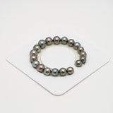 19pcs Olive Green 9-11mm - SR/NR AAA/AA Quality Tahitian Pearl Bracelet BR2216 OR10